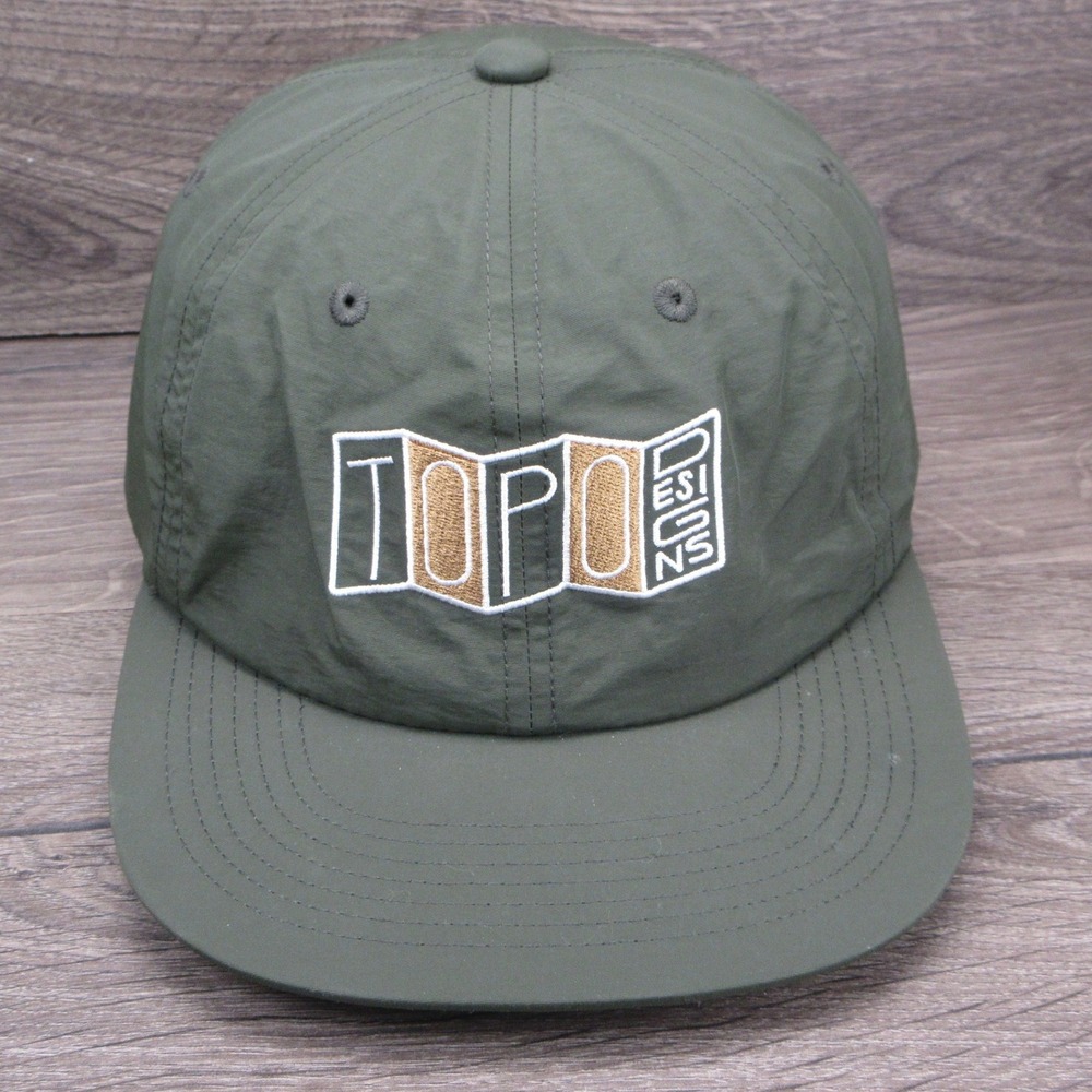 Topo Designs Hat Cap Mens Strap Back Green Nylon Outdoor Gorpcore Hiking